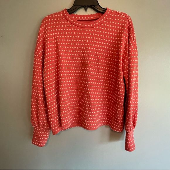 Madewell Red Polka Dot Sweater - Picture 3 of 5
